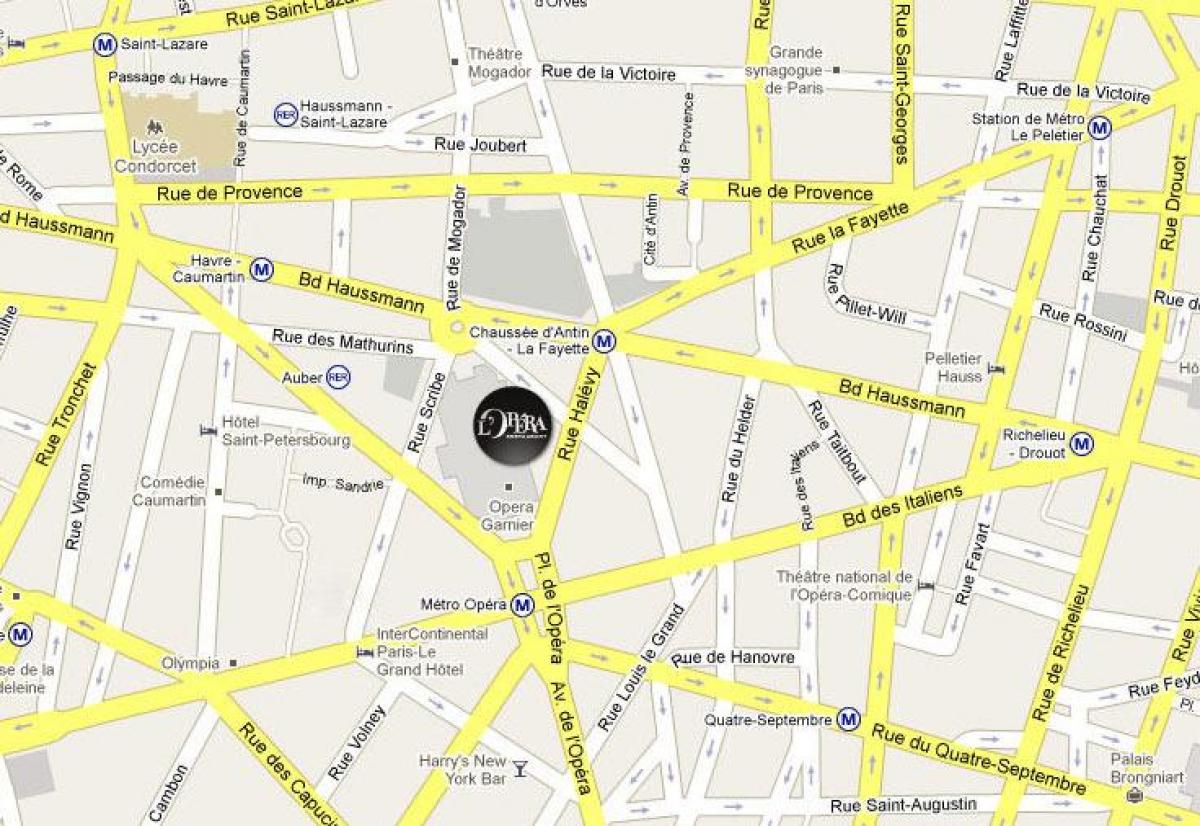 Harta Cartierul Opéra