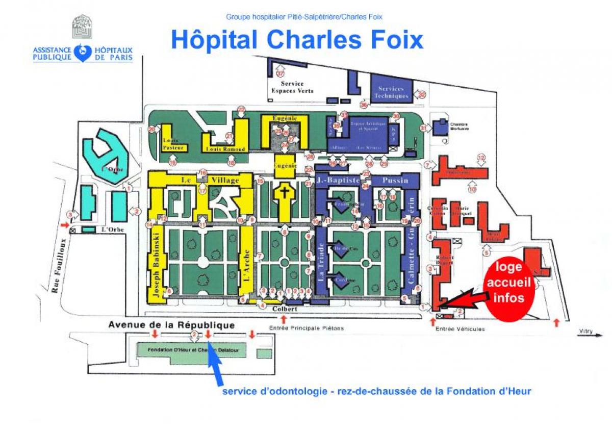 Harta Charles Foix spital
