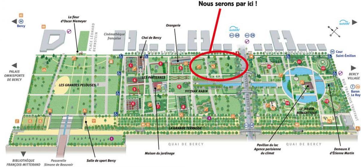 Harta Parc de Bercy