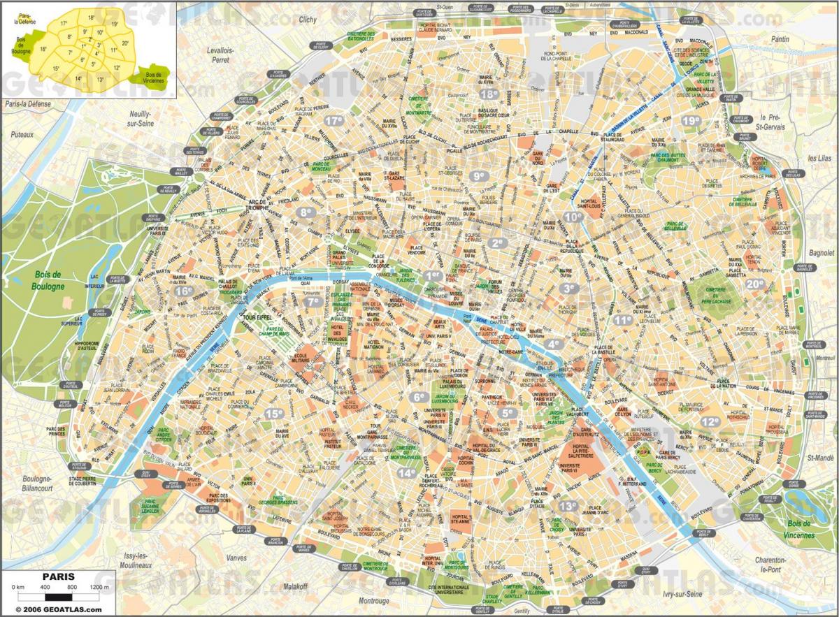 Harta de la Paris