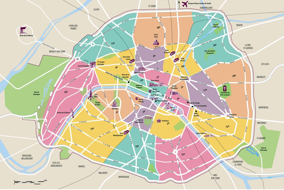 Harta Paris intramural