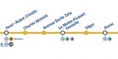 Harta Paris linia de metrou 10