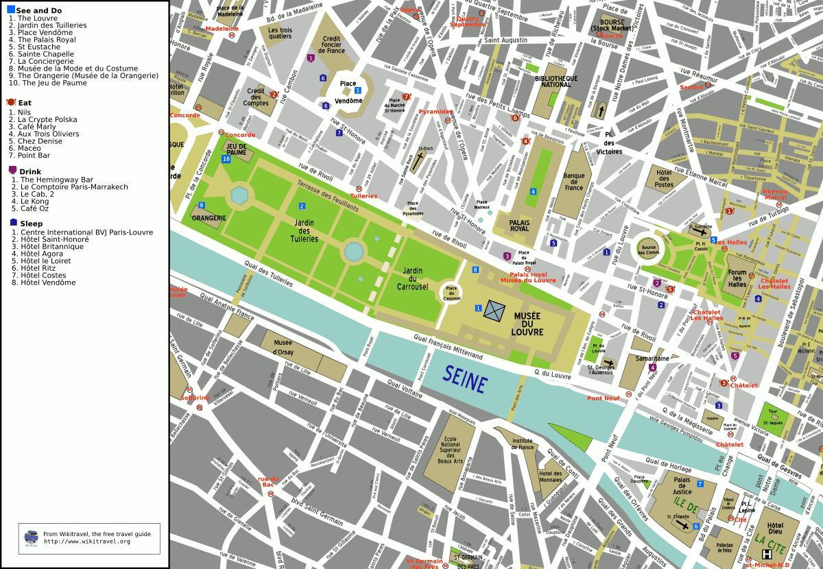 Harta 1 arondisment din Paris