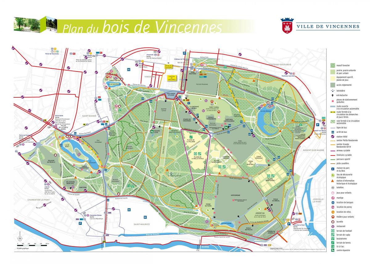 Harta de Bois de Vincennes