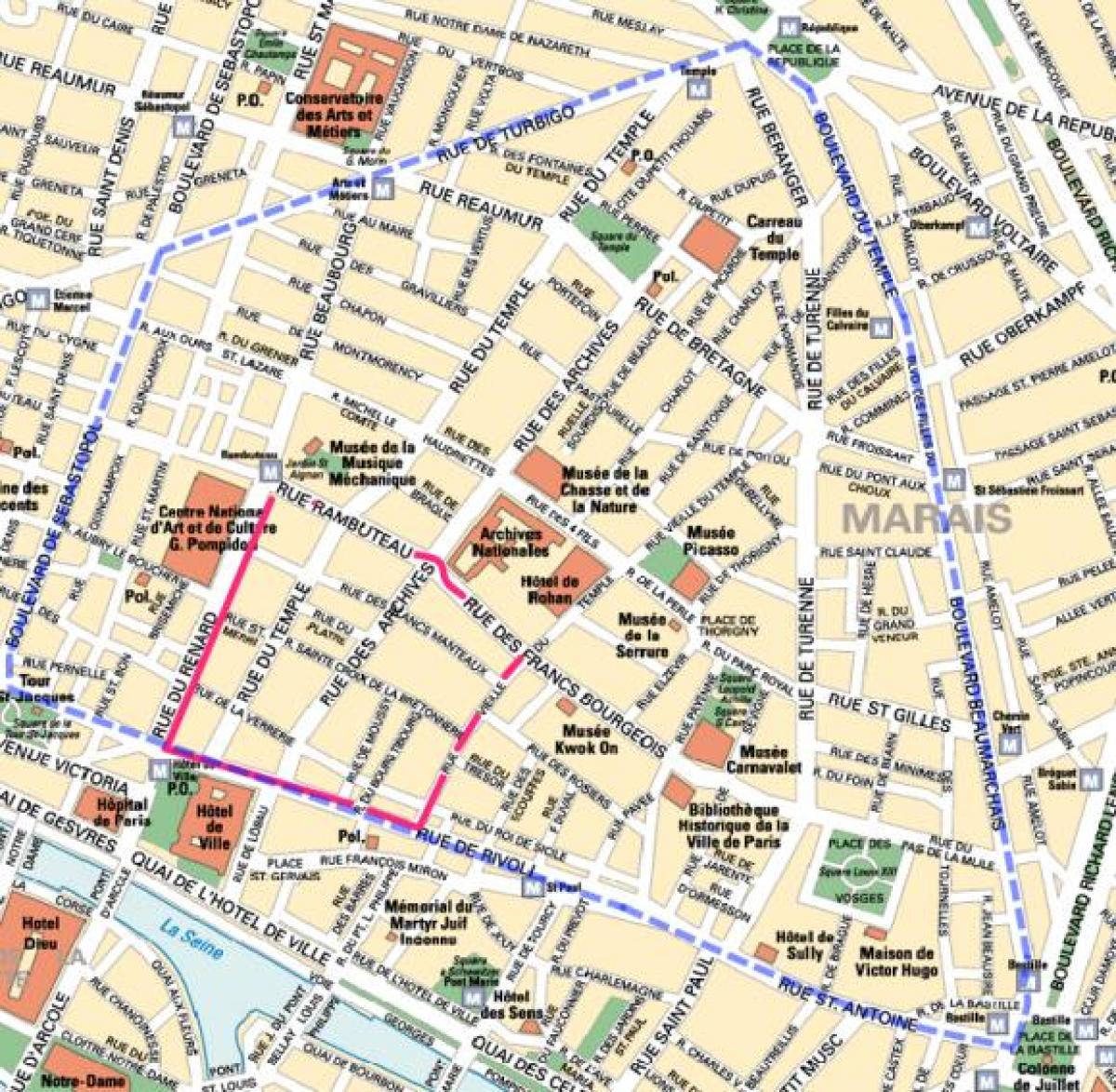 Harta cartierul Gay din Paris