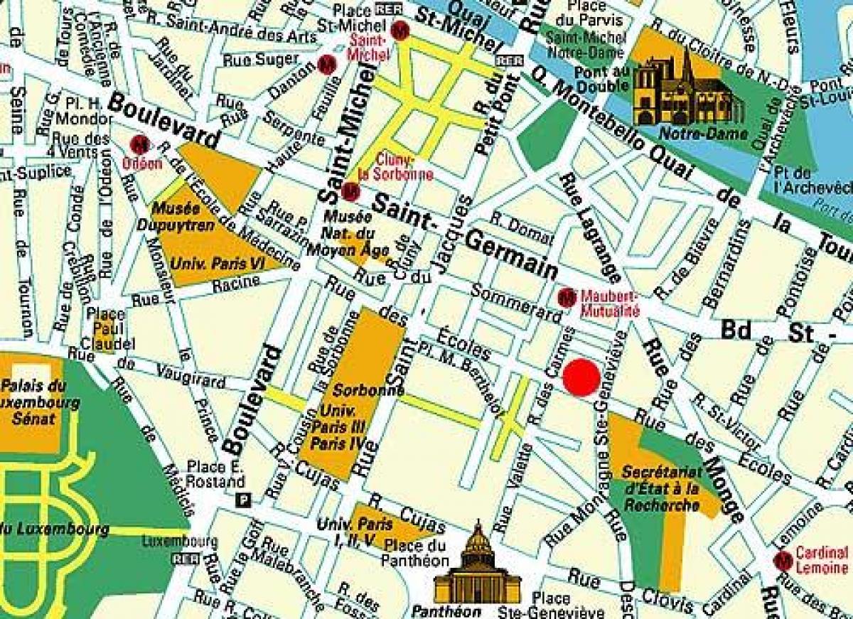Harta Cartierul Saint Michel