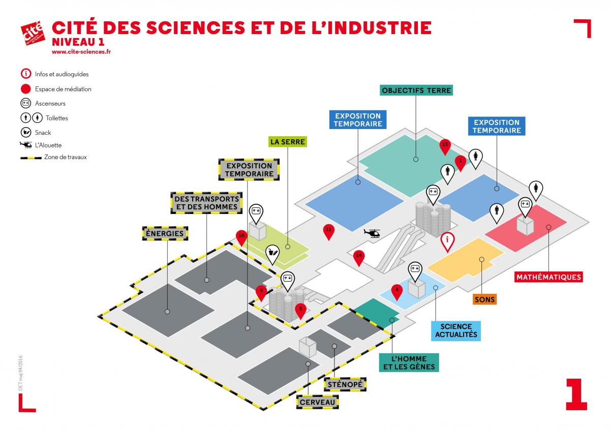 Harta de Cité des Sciences et de l ' Industrie de Nivel 1