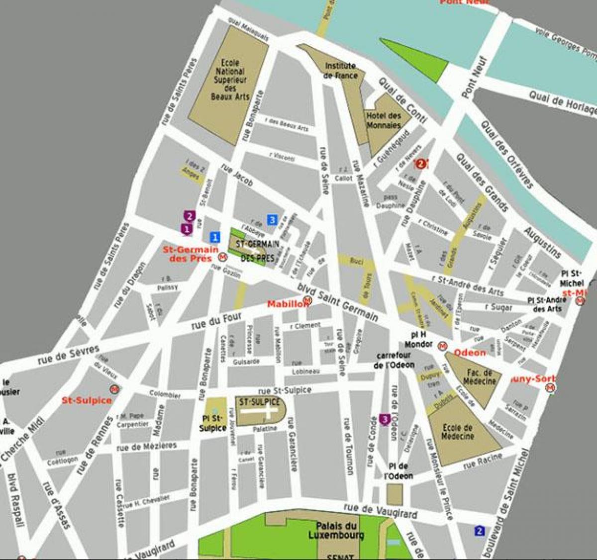 Harta Districtul Saint-Germain-des-Pres