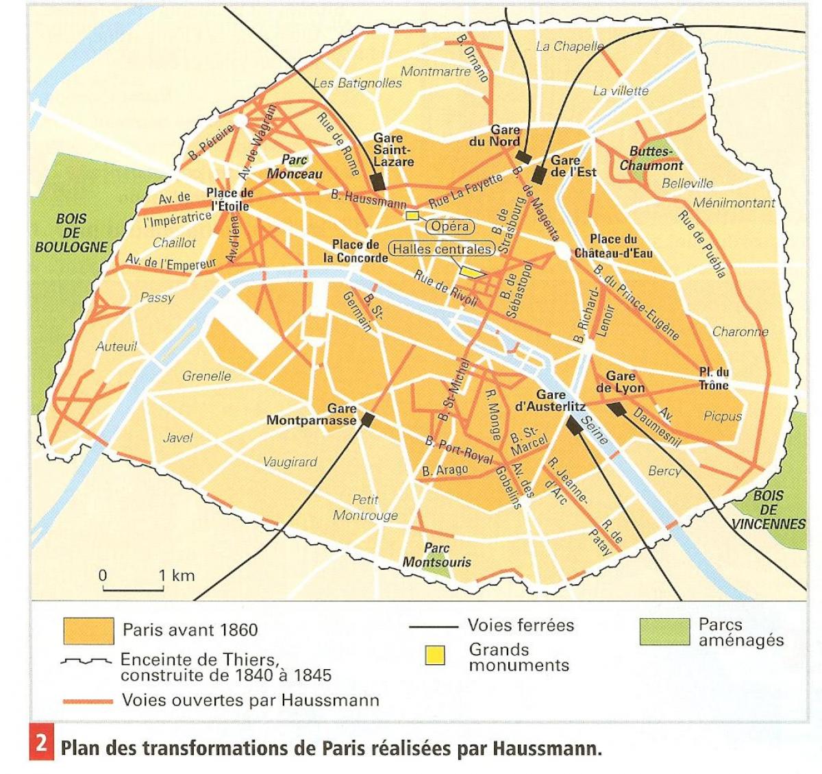 Harta Haussmann la Paris