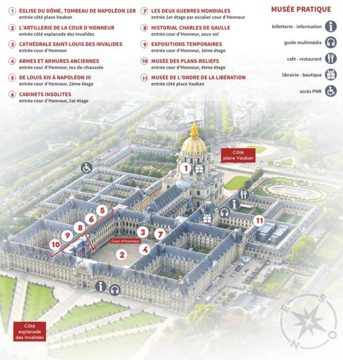 Harta de la Hôtel des Invalides