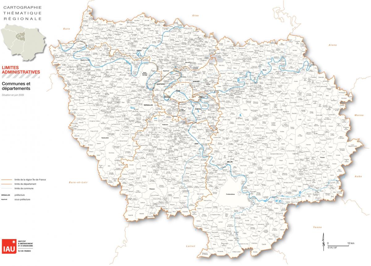 Harta din Ile-de-France