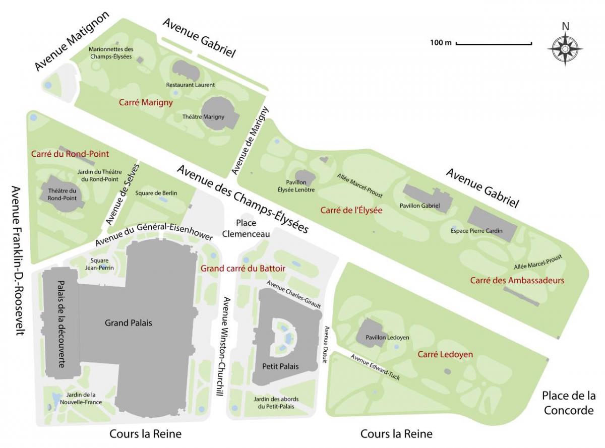 Harta Jardin des Champs-Élysées