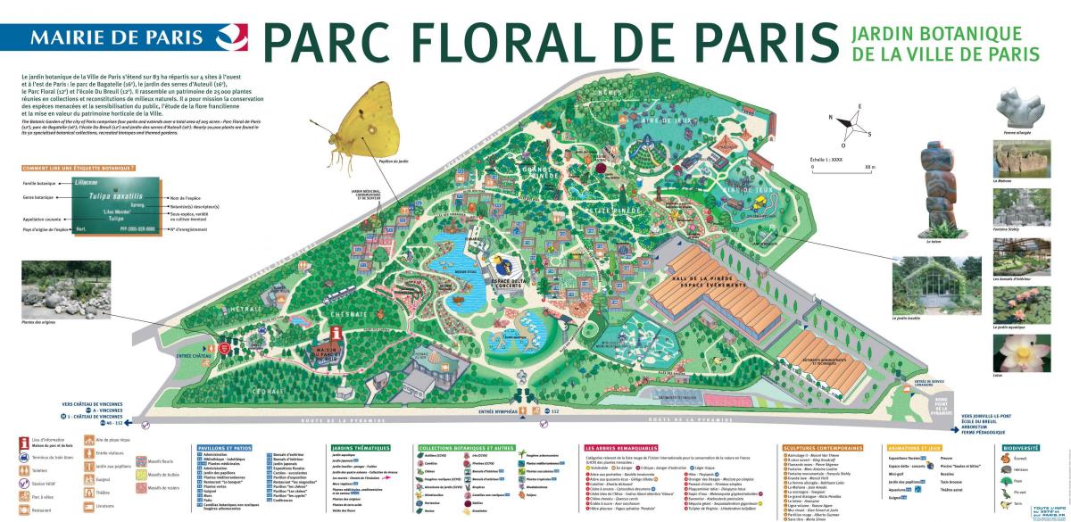 Harta Parc floral de Paris