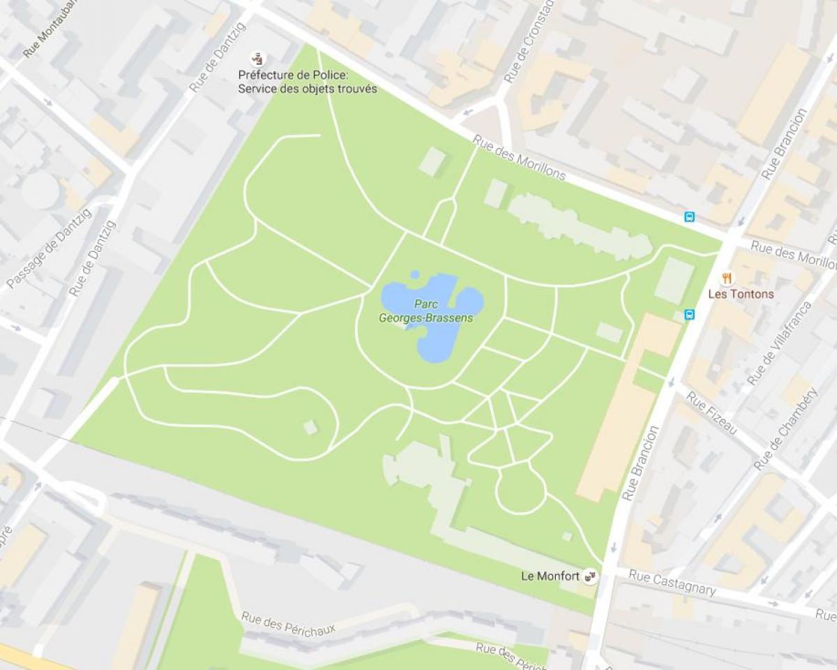 Harta Parcul Georges Brassens