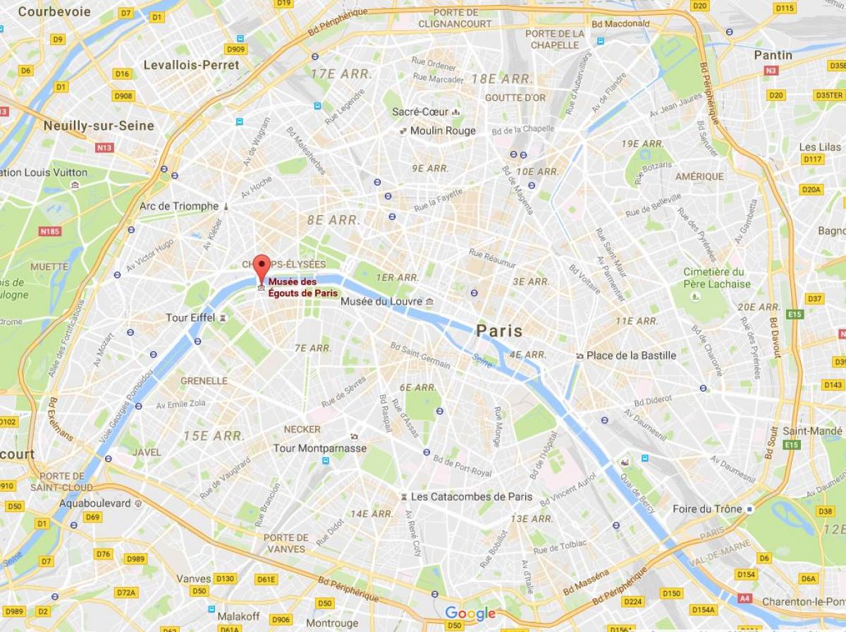 Harta Paris canalizare