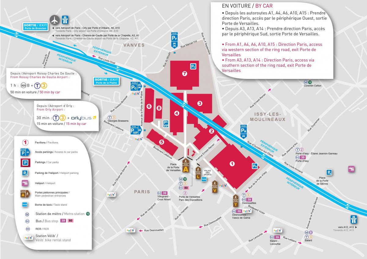 Harta Paris expo Porte de Versailles