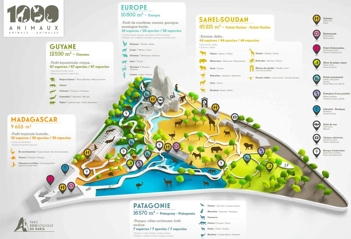 Harta de La Paris, Parcul Zoologic