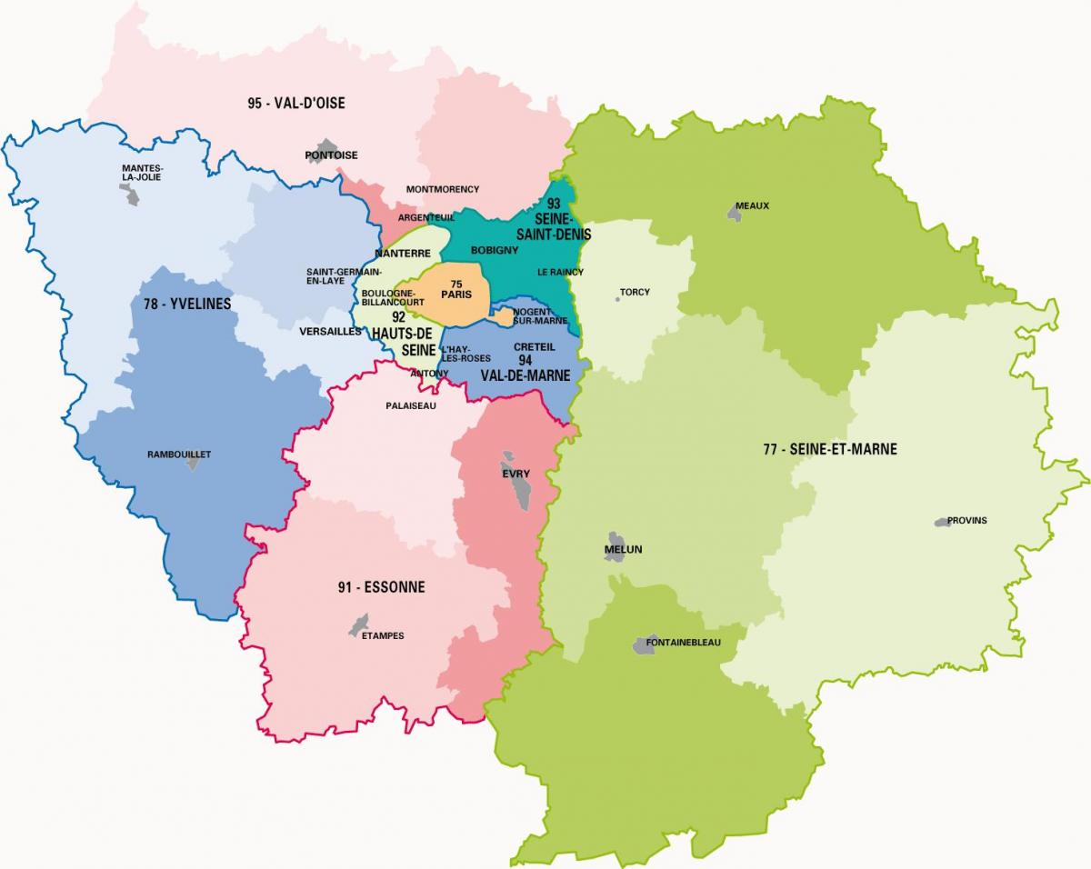 Harta région parisienne