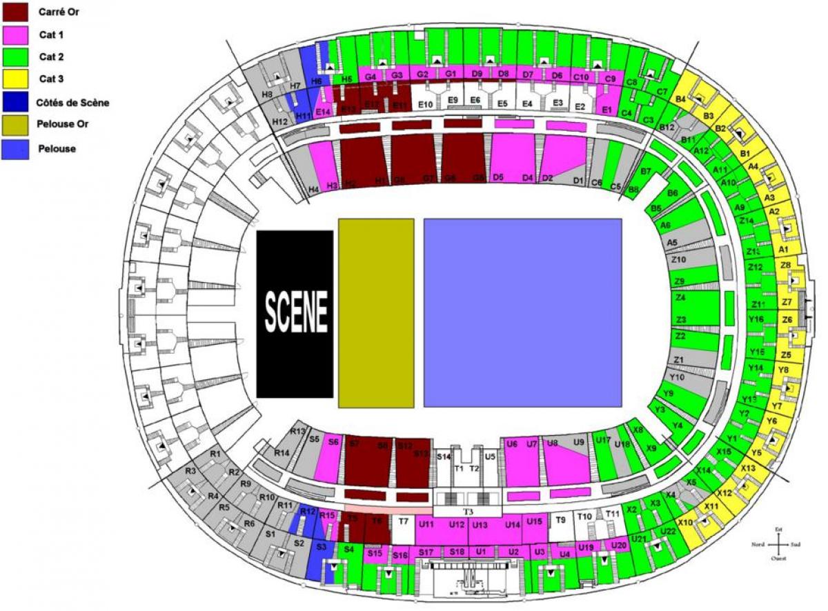 Harta de Stade de France Concert