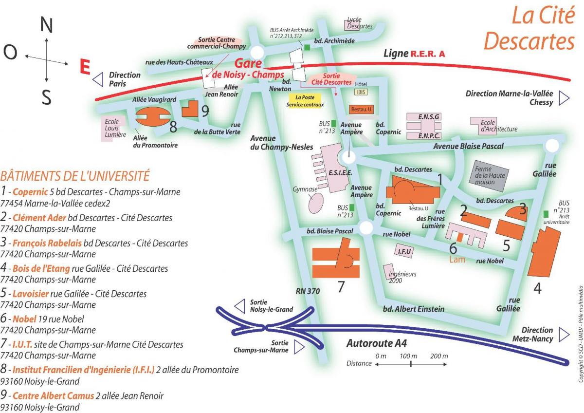 Harta de la Universitatea Paris Descartes