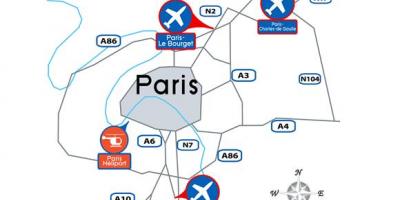 Harta de aeroportul din Paris