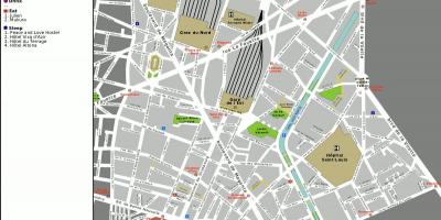 Harta arondismentul 10 din Paris
