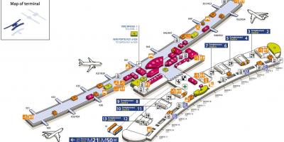 Harta CDG aeroport terminal 2E