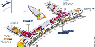 Harta CDG aeroport terminal 2F