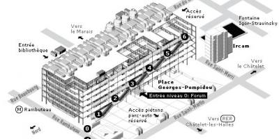 Harta de Centrul Pompidou