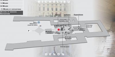 Harta Muzeul Luvru Nivel -2
