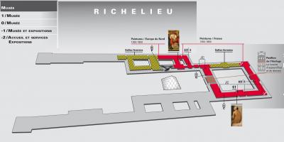 Harta Muzeul Luvru Nivel 2