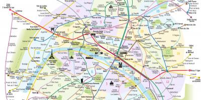 Hartă de metrou din Paris