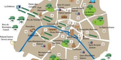 Harta Paris turistice