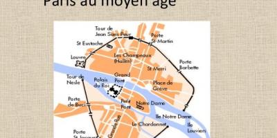 Harta Paris in Evul mediu