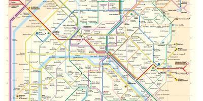 Hartă de metrou din Paris