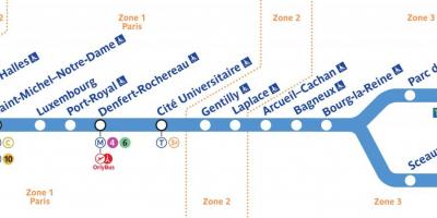 Harta de RER B
