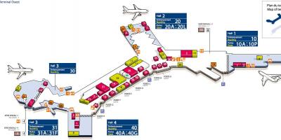 Harta Orly aeroport Vest